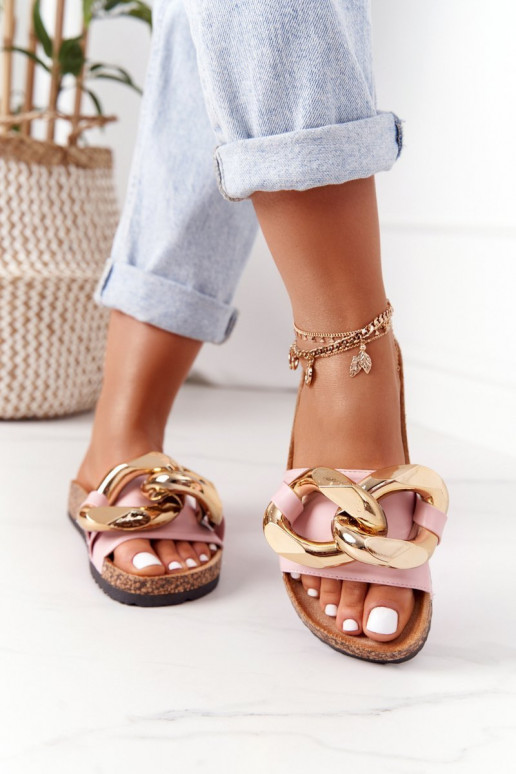 Hausschuhe mit Ketten in der Farbe Rosa Last Dance Hausschuhe mit Ketten in der Farbe Rosa Last Dance