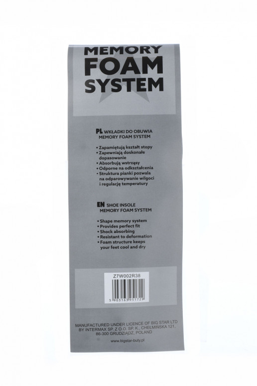 Schuheinlagen BIG STAR Memory Foam System 2 Paar