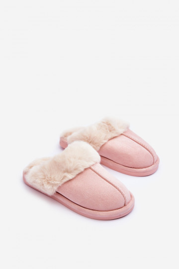 Hausschuhe mit rosa Fell Pinky