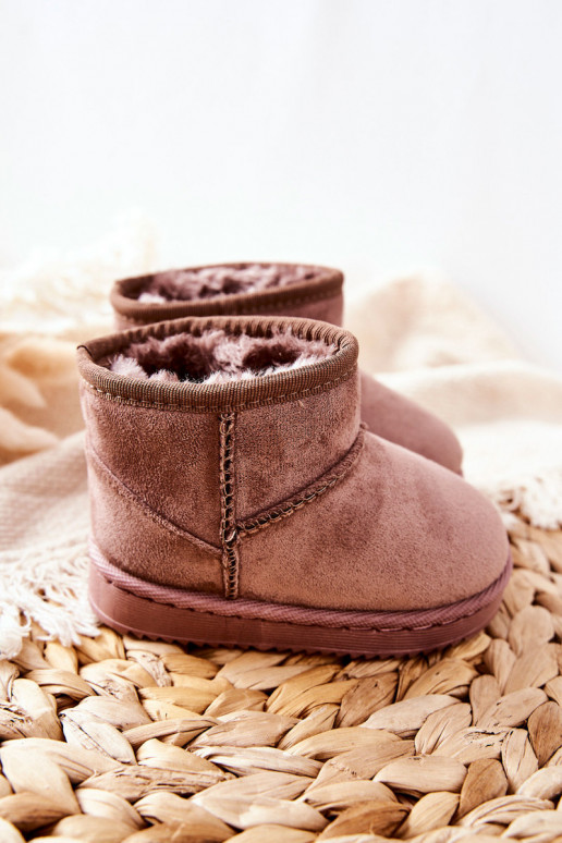 Warme Kinder-Winterstiefel Ciemny elfenbein Gooby Warme Kinder-Winterstiefel Ciemny elfenbein Gooby