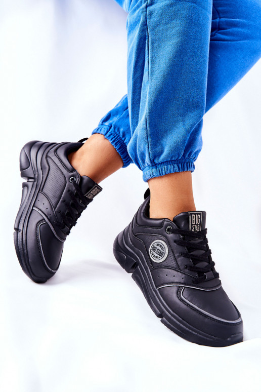 Sportliche Schuhe mit Plateau Big Star II274313 in schwarzer Farbe Sportliche Schuhe mit Plateau Big Star II274313 in schwarzer Farbe