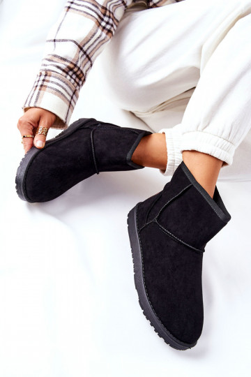 Gewärmte Schneestiefel mit Fell innen in der Farbe Schwarz von Vicandi