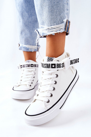 Gewärmte Freizeitschuhe Big Star GG274027 weiße Farbe