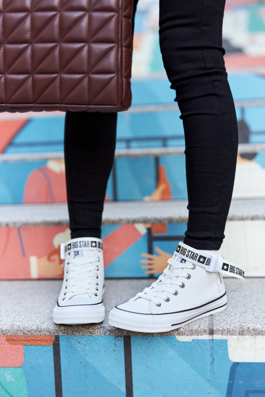 Gewärmte Freizeitschuhe Big Star GG274027 weiße Farbe