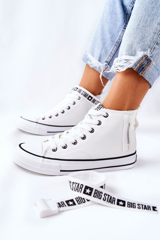 Gewärmte Freizeitschuhe Big Star GG274027 weiße Farbe