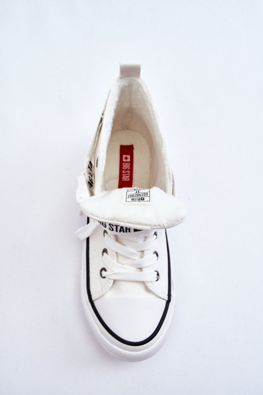 Gewärmte Freizeitschuhe Big Star GG274027 weiße Farbe