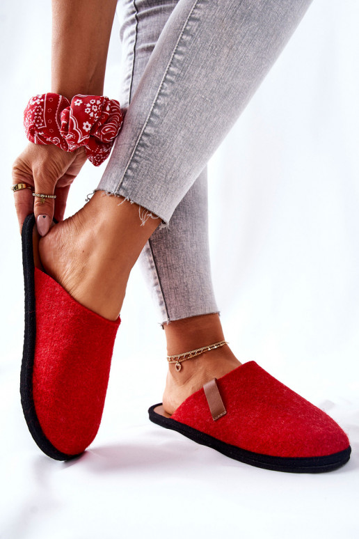 Hausgemachte Hausschuhe II267002 rotbraune Farbe Hausgemachte Hausschuhe II267002 rotbraune Farbe