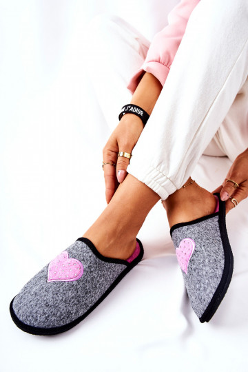 Hausschuhe Panto Fino II267010 grau-rosa Farbe 2