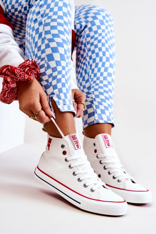 Freizeitschuhe mit Sohle Big Star JJ274127 weiße Farbe Freizeitschuhe mit Sohle Big Star JJ274127 weiße Farbe