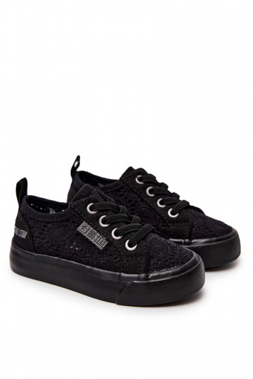 Freizeitschuhe mit durchbrochenen Elementen Big Star JJ374133 schwarze Farbe 2