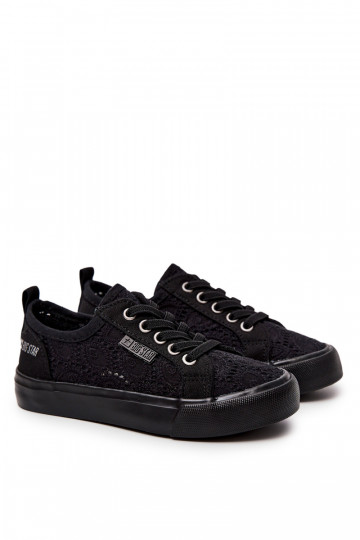 Freizeitschuhe mit durchbrochenen Elementen Big Star JJ374011 schwarze Farbe 2