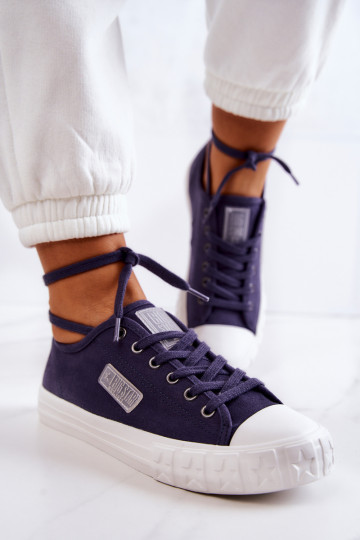 Klassisches Modell Damenschuhe BIG STAR JJ274494 dunkelblau