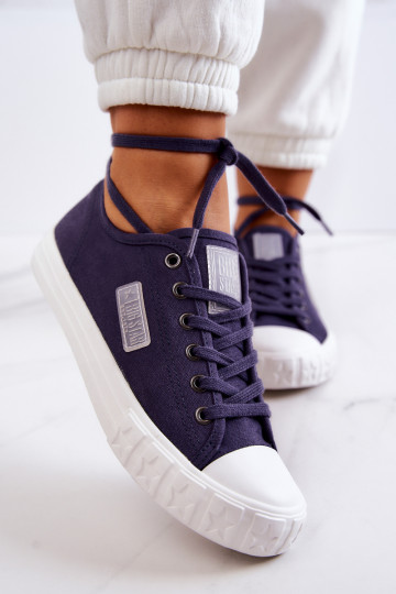 Klassisches Modell Damenschuhe BIG STAR JJ274494 dunkelblau 2