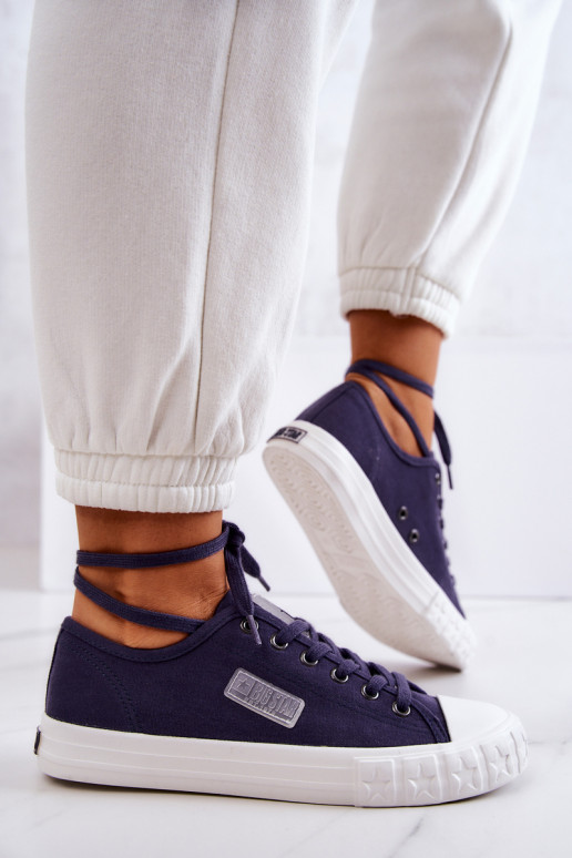 Klassisches Modell Damenschuhe BIG STAR JJ274494 dunkelblau