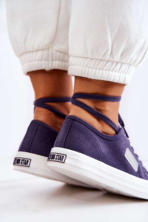 Klassisches Modell Damenschuhe BIG STAR JJ274494 dunkelblau