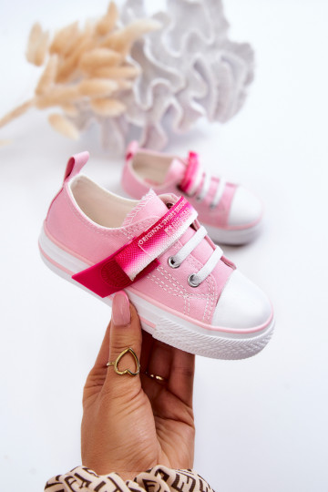 Flache Kinderschuhe BIG STAR JJ374078 rosa Farbe