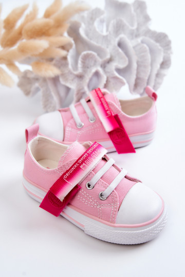 Flache Kinderschuhe BIG STAR JJ374078 rosa Farbe 2