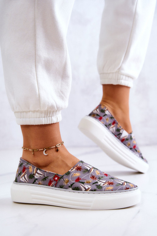 Sneakers Slip On Memory Foam Big Star JJ276015 graue Farbe