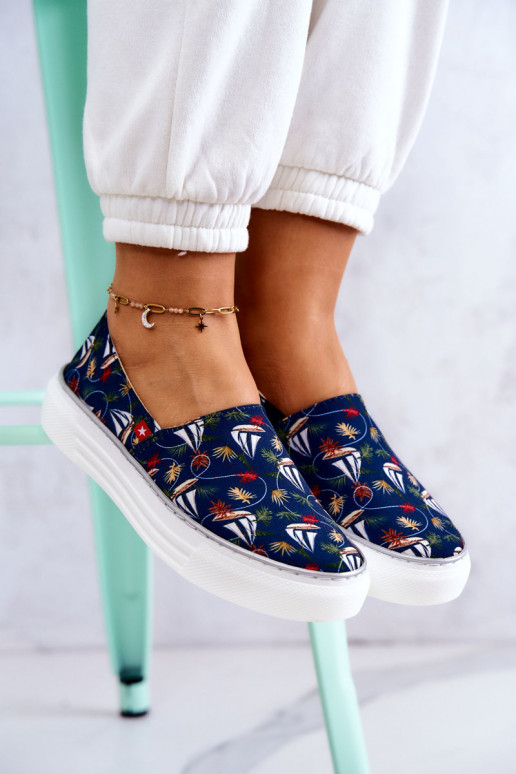 Sneakers Slip On Memory Foam Big Star JJ276016 dunkelblau Sneakers Slip On Memory Foam Big Star JJ276016 dunkelblau