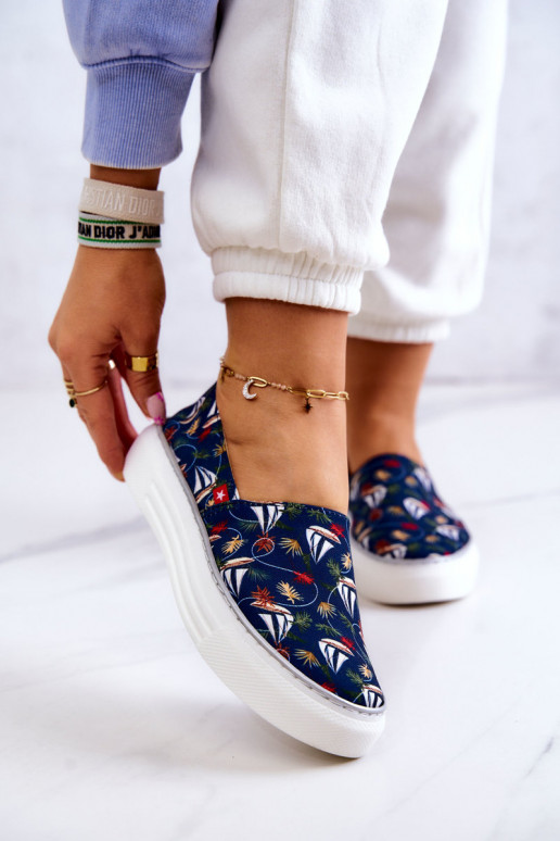 Sneakers Slip On Memory Foam Big Star JJ276016 dunkelblau Sneakers Slip On Memory Foam Big Star JJ276016 dunkelblau