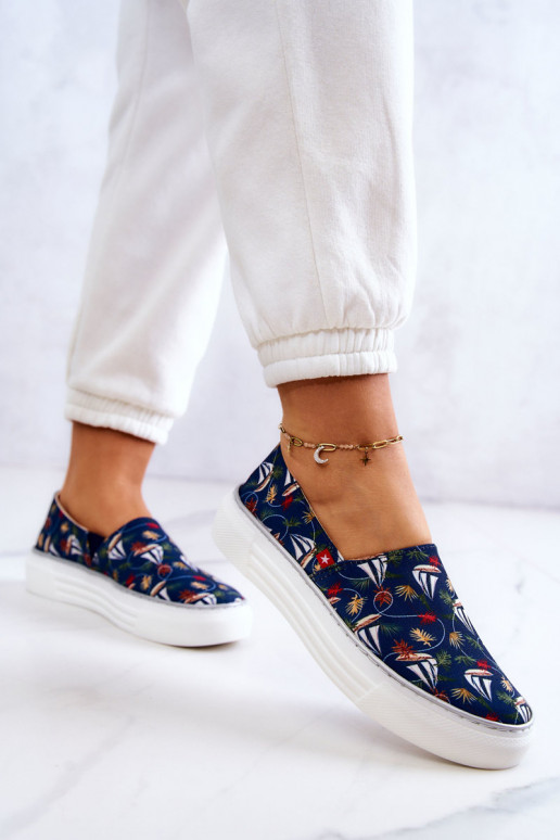 Sneakers Slip On Memory Foam Big Star JJ276016 dunkelblau Sneakers Slip On Memory Foam Big Star JJ276016 dunkelblau