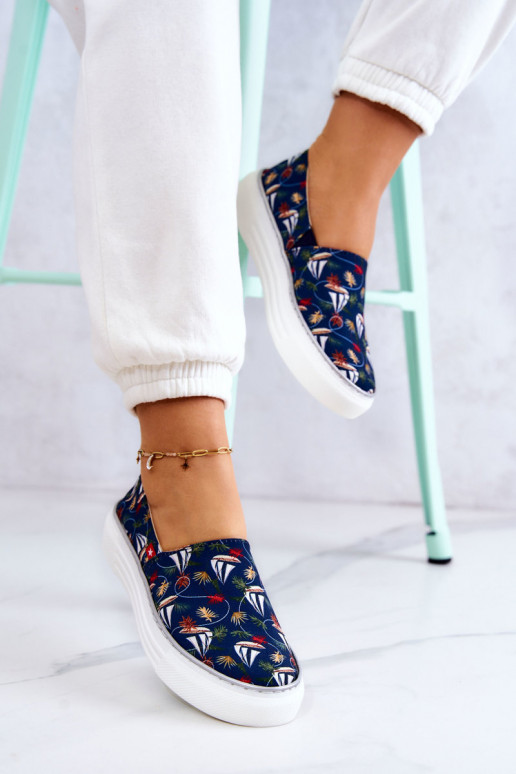 Sneakers Slip On Memory Foam Big Star JJ276016 dunkelblau Sneakers Slip On Memory Foam Big Star JJ276016 dunkelblau