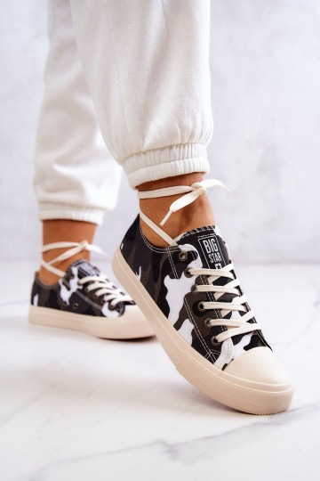 Stoff-Freizeitschuhe mit Tarnung BIG STAR JJ274237 Weiß-Grau