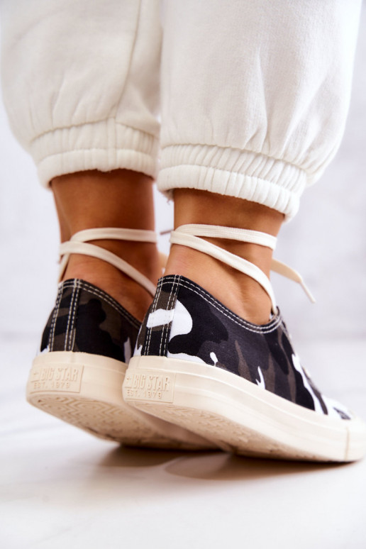 Stoff-Freizeitschuhe mit Tarnung BIG STAR JJ274237 Weiß-Grau Stoff-Freizeitschuhe mit Tarnung BIG STAR JJ274237 Weiß-Grau