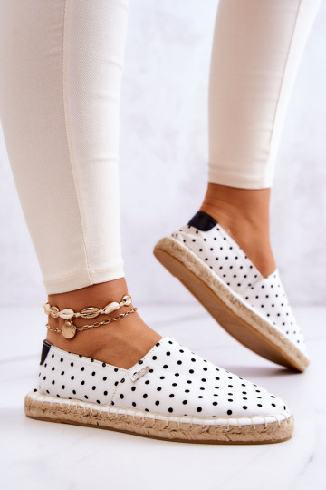 Espadrilles mit Punkten Big Star JJ274870 weiß 2