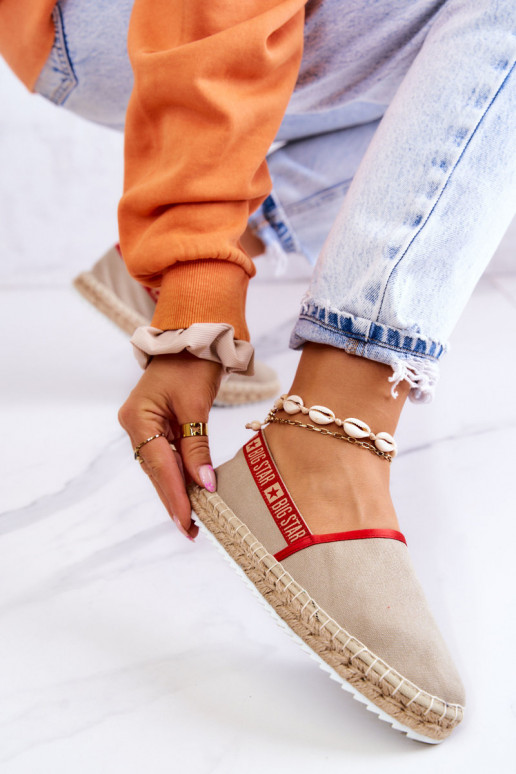 Stoff-Espadrilles des widerstandsfähigen Modells Big Star JJ274879 beige