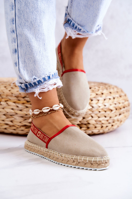 Stoff-Espadrilles des widerstandsfähigen Modells Big Star JJ274879 beige Stoff-Espadrilles des widerstandsfähigen Modells Big Star JJ274879 beige