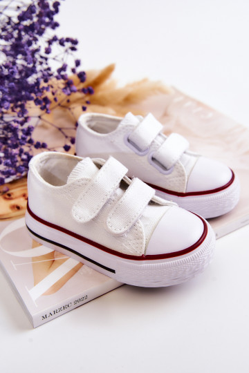 Kinder-Freizeitschuhe mit Klebeverschlüssen in weißem Bernie 2