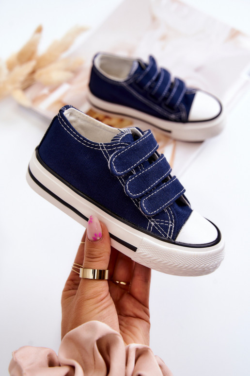Bernie Kinder-Freizeitschuhe mit Klebeverschlüssen in Marineblau