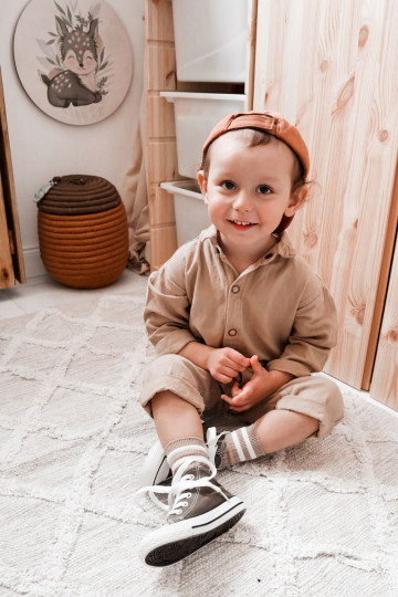 Kinder-Freizeitschuhe mit Sohle in der Farbe Khaki von Filemon 2