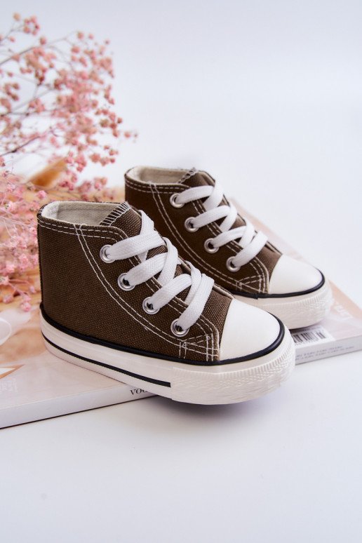 Kinder-Freizeitschuhe mit Sohle in der Farbe Khaki von Filemon Kinder-Freizeitschuhe mit Sohle in der Farbe Khaki von Filemon