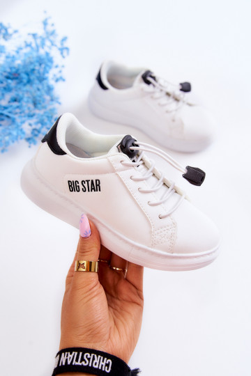 Kinder-Sneaker Big Star JJ374069 Weiß-schwarze Farben