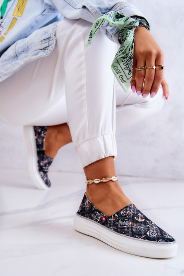 Sneakers Slip On Memory Foam Big Star JJ276012 schwarze Farbe