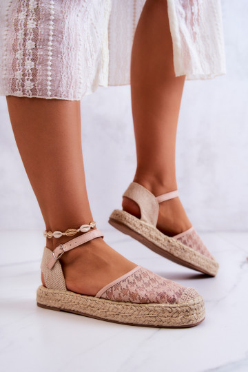 Espadrilles mit Schnallen Nude Charlene
