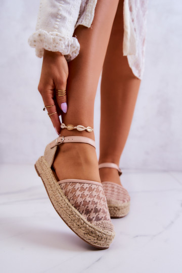 Espadrilles mit Schnallen Nude Charlene 2