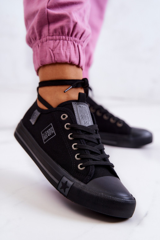 Klassisches Modell flache Schuhe Big Star JJ274257 schwarze Farbe Klassisches Modell flache Schuhe Big Star JJ274257 schwarze Farbe