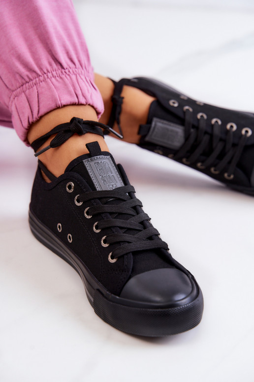 Klassisches Modell flache Schuhe Big Star JJ274257 schwarze Farbe Klassisches Modell flache Schuhe Big Star JJ274257 schwarze Farbe