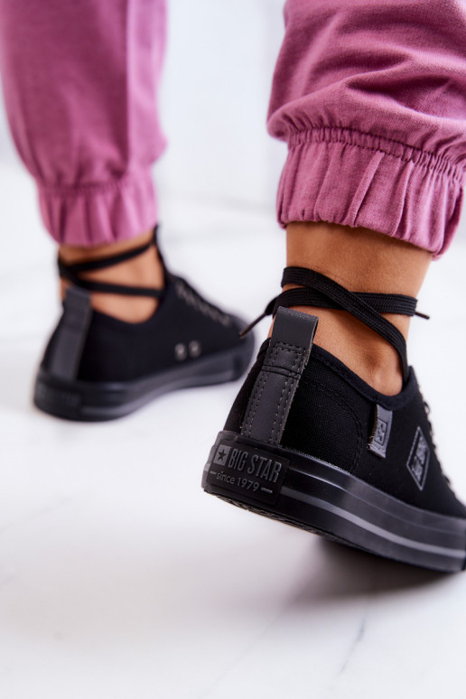 Klassisches Modell flache Schuhe Big Star JJ274257 schwarze Farbe Klassisches Modell flache Schuhe Big Star JJ274257 schwarze Farbe