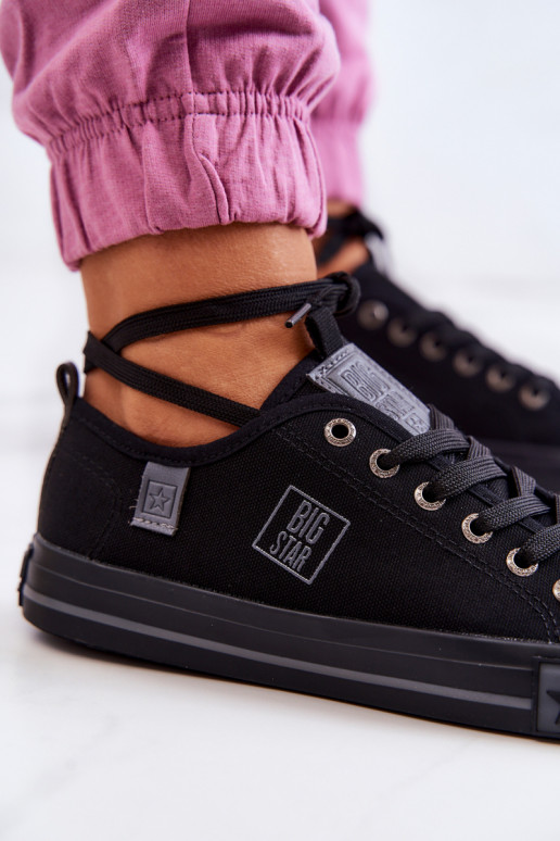 Klassisches Modell flache Schuhe Big Star JJ274257 schwarze Farbe Klassisches Modell flache Schuhe Big Star JJ274257 schwarze Farbe