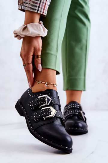 Schuhe mit Schnallen Lu Boo schwarz