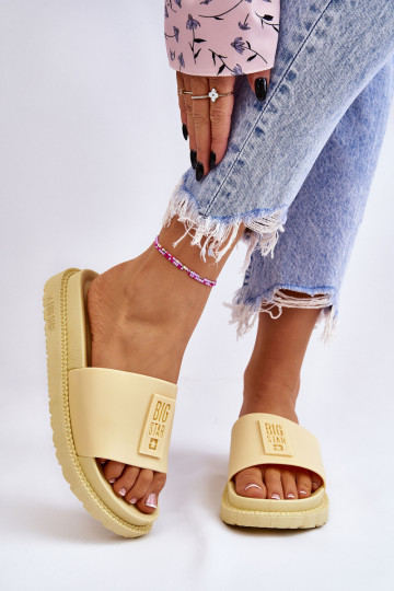 Hausschuhe Big Star JJ274A305 gelb 2