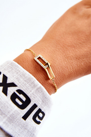 Damenarmband mit funkelnden Augen in Goldfarbe 2