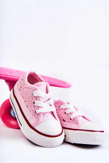 Kinder-Freizeitschuhe mit Schnürsenkeln aus weißem Roly-Poly 2