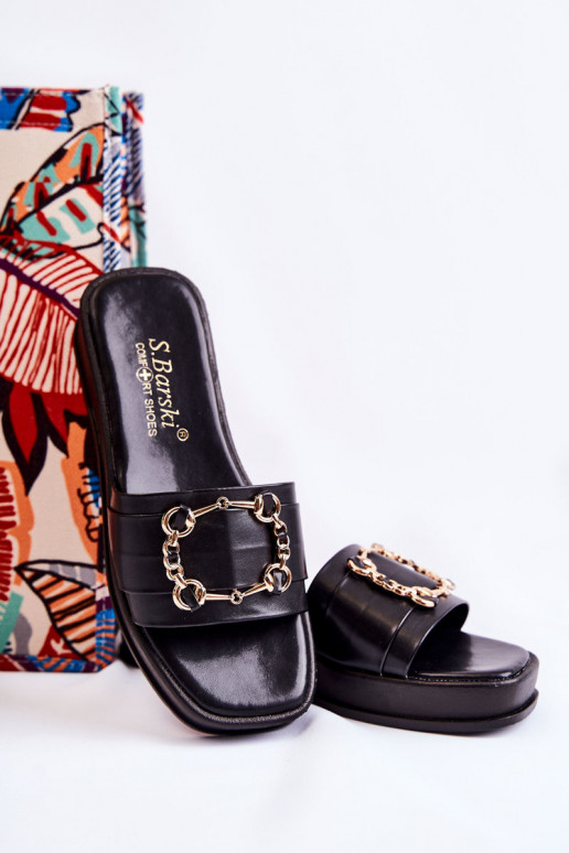 Modische Lederhausschuhe in der Farbe Schwarz Adaline Modische Lederhausschuhe in der Farbe Schwarz Adaline