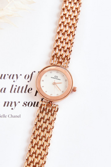 Damenuhr Giorgio & Dario mit funkelnden Augen in Roségold