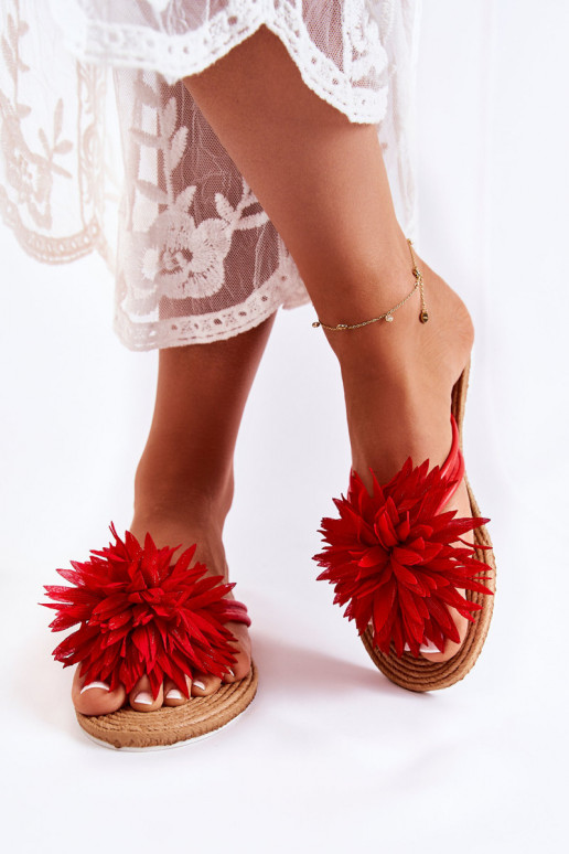 Hausschuhe in roter Farbe Eviana Hausschuhe in roter Farbe Eviana